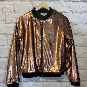Dress Forum Women's Rose Gold Sequin Jacket